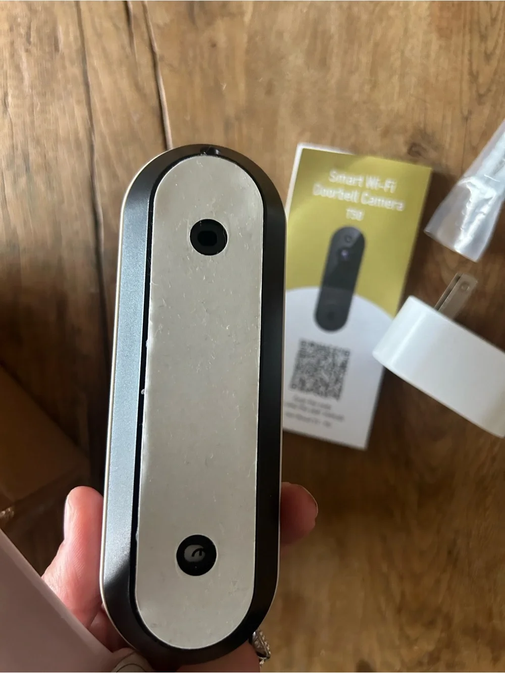 Smart Video Doorbell with Wireless Chime - Black and White